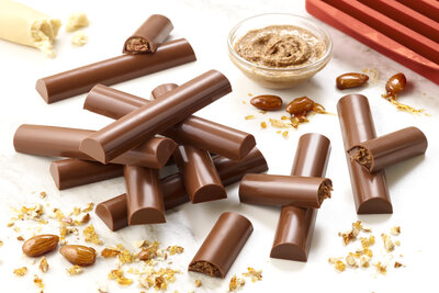 Crunchy Almond Spiced Marzipan and Almond Praline Chocolate Batons Recipe