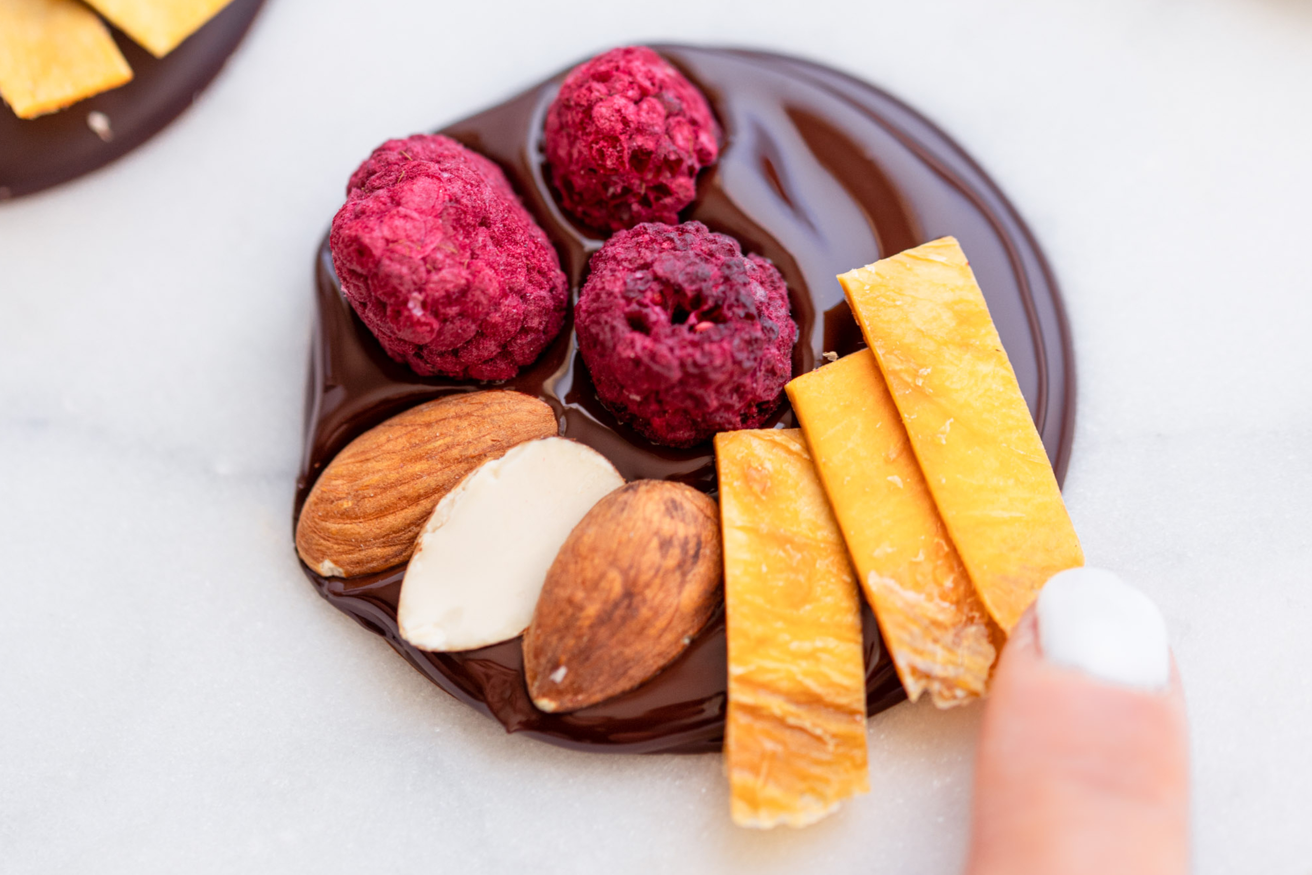 Dark Chocolate Almond and Fruit Mendiants