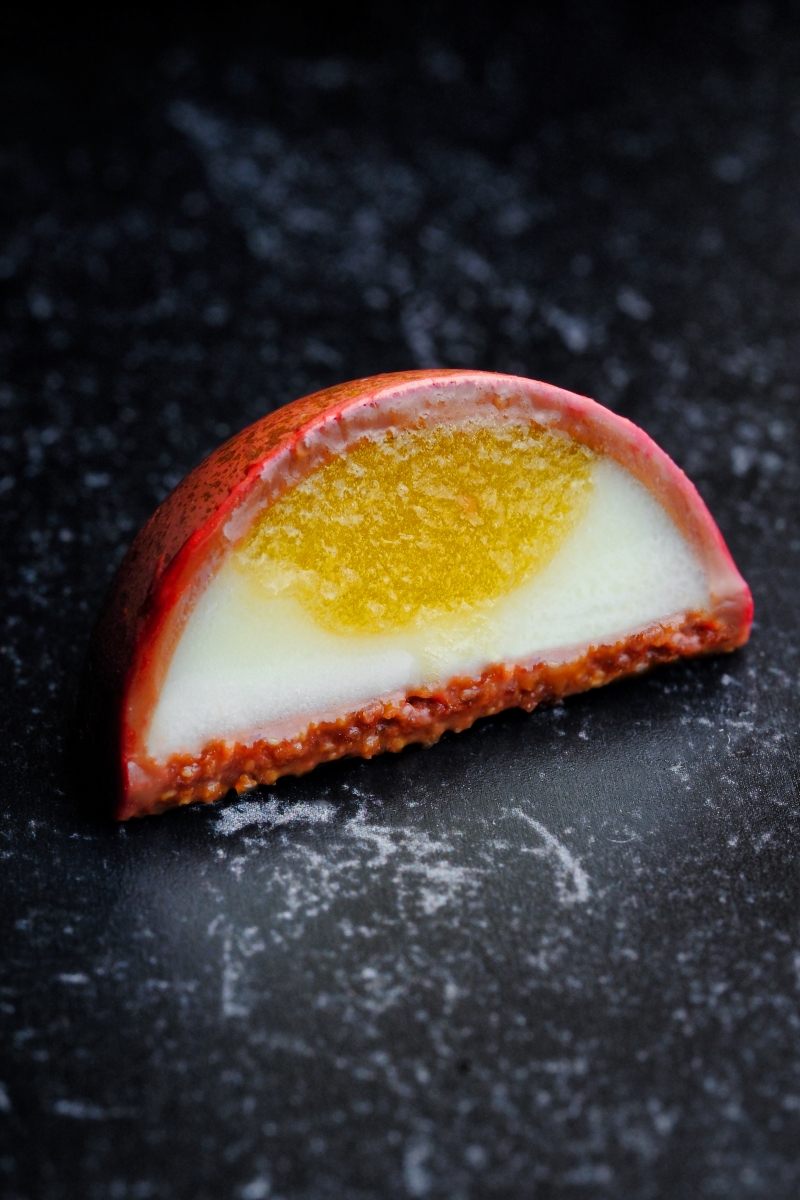 Almond and Peach Tart Bonbon
