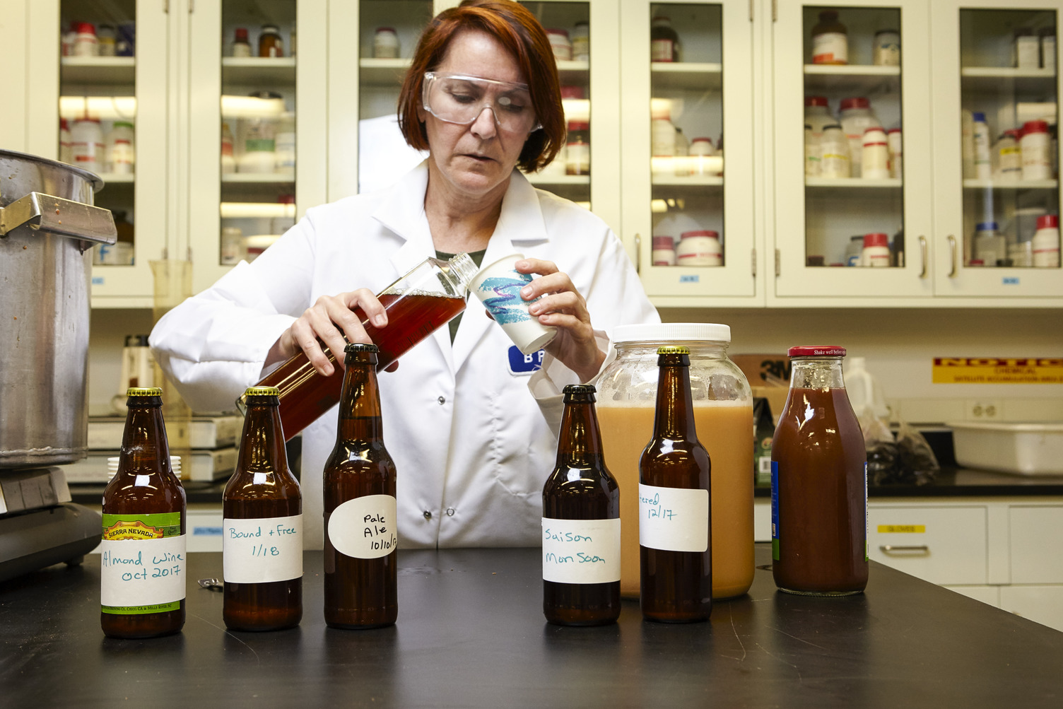 Scientist running experiment in the lab