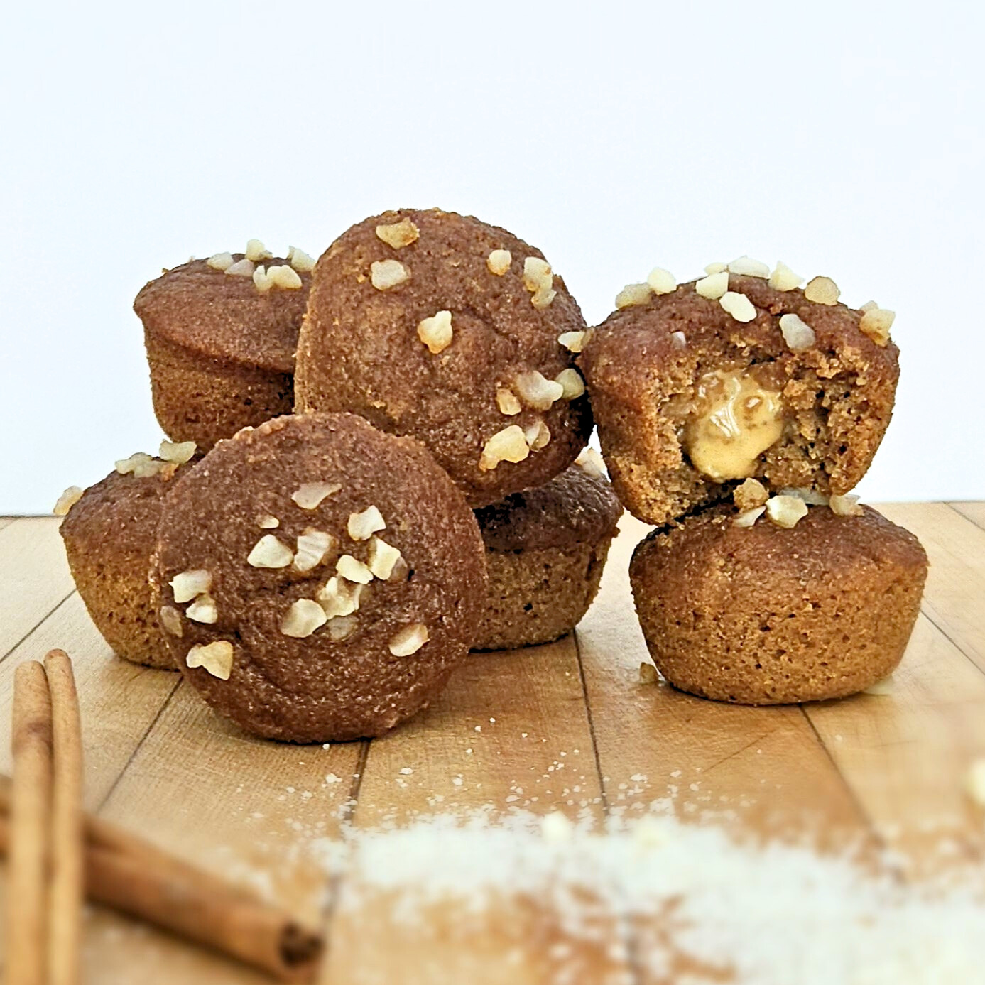Almond Butter-Stuffed Banana Bread Bites