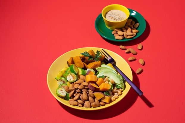 almond salad bowl