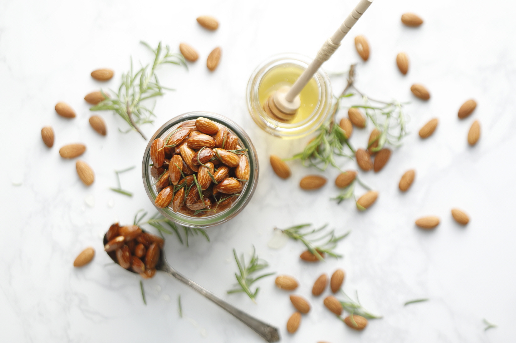 Almond snack in a jar